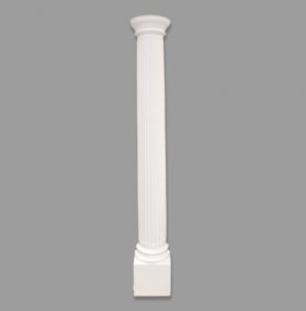 Half Rounded Fluted Column Gloss Finish